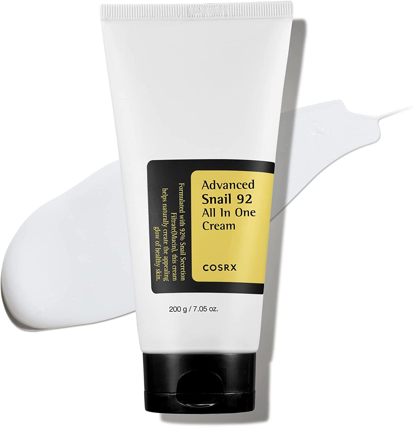 advanced Snail 92 Crème Tout-En-Un, 7,05 Oz (Grande Taille), Gel Hydratant Quotidien Pour Le Visage Avec Sécrétion De Mucine D'Escargot Pour Peaux Sèches, Sujettes À L'Acné Et Sensibles, 200 G